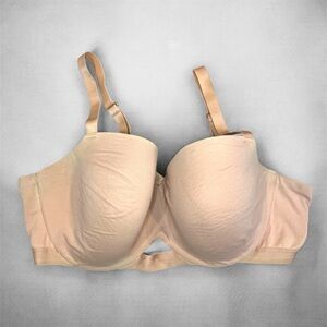 Third Love 24/7 T-Shirt Bra Size 46C Pima Cotton Underwire Memory Foam Cups Pink
